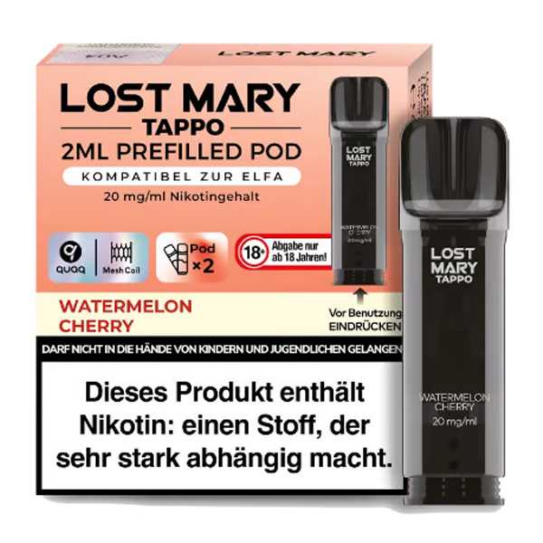 Watermelon Cherry Lost Mary Tappo Pod 20mg (2 Stück pro Packung) (Wassermelonen Kirsch Geschmack)