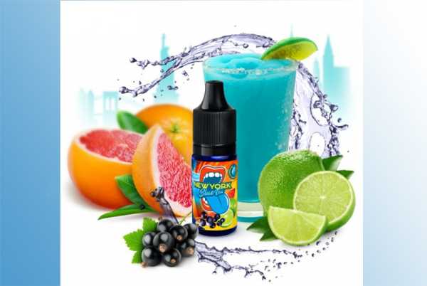 BigMouth New York Blue Tea Aroma erfrischender Frucht Slushy aus schwarzen Johannisbeeren, Limette und Blutorange