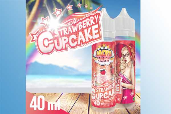 Strawberry Cupcake Jacks Vape Liquid 60ml Cupcake mit Erdbeer-Topping