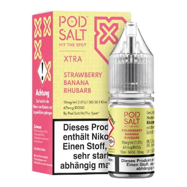 Strawberry Banana Rhubarb Pod Salt X Nikotinsalz Liquid 10ml (Erdbeere, Banane und Rhabarber)