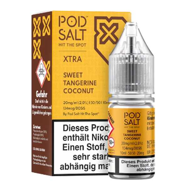 Sweet Tangerine Coconut Pod Salt X Nikotinsalz Liquid 10ml (Fruchtmix aus Mandarine und Kokos)