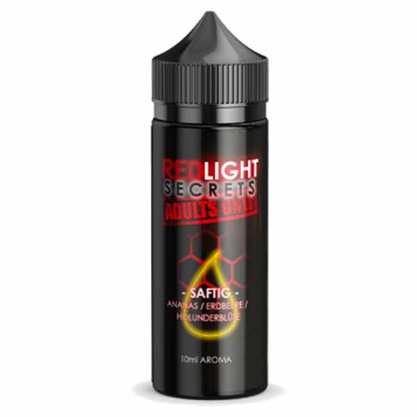 Redlight Secrets saftig 10ml Aroma + 120ml Chubby Liquidflasche Fruchtmix aus Ananas, Erdbeere und Holunderblüte