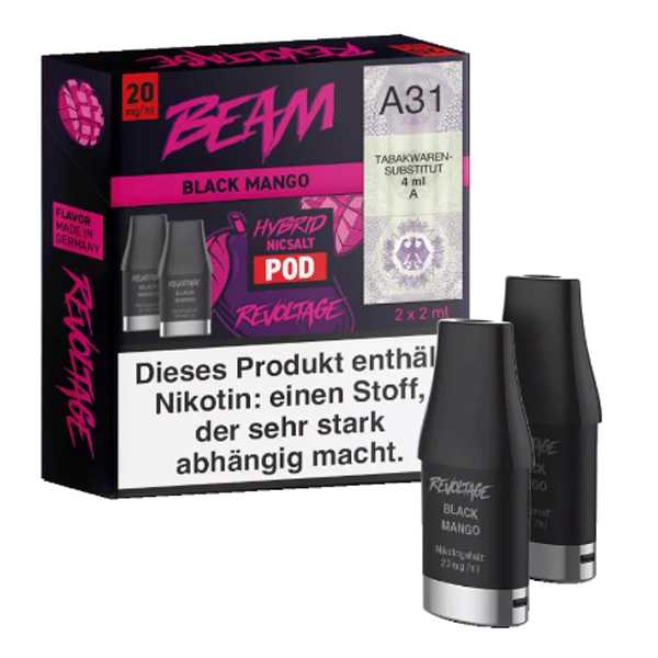 Black Mango Revoltage Beam Pod 0 / 10 / 20mg 2 Stück Mango mit Kühle