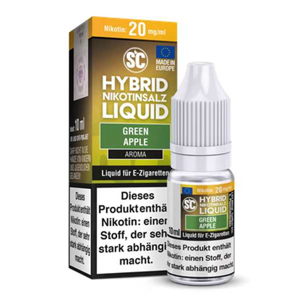 Green Apple SC Hybrid Nikotinsalz Liquid 10ml Geschmack von knackigen Äpfeln