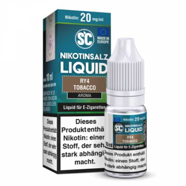 RY4 Tobacco SC Nikotinsalz Liquid 10ml 20mg Geschmack von Tabak