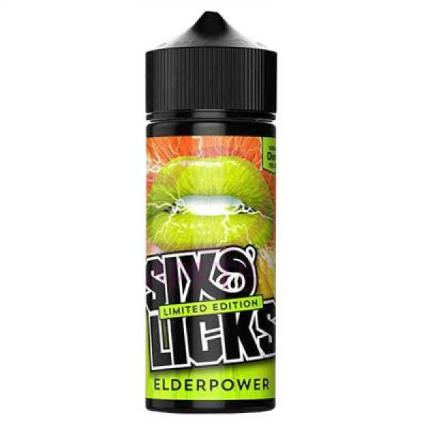 Six Licks Elderpower Liquid 120ml Holunderblüte trifft auf Orange und Limette