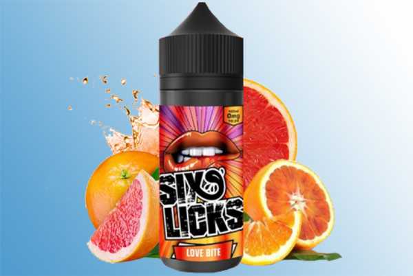 Love Bite – Six Licks 120ml Liquid Fruchtmix aus Blutorange, Grapefruit und Orange