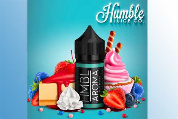 Smash Berriez Humble Juice 30ml Aroma knusprige Graham Kekse mit süßem Pudding und frischen Erdbeeren und Brombeeren