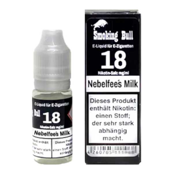 Nebelfee’s Milk Smoking Bull Nikotinsalz Liquid 10ml Erdbeeren, Himbeeren mit Sahne