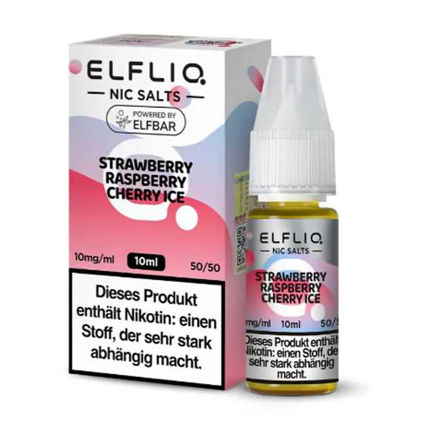 Strawberry Raspberry Cherry Ice ELFLIQ Nikotinsalz Liquid 10ml (Erdbeer, Himbeer und Kirschen mit leichter Frische)