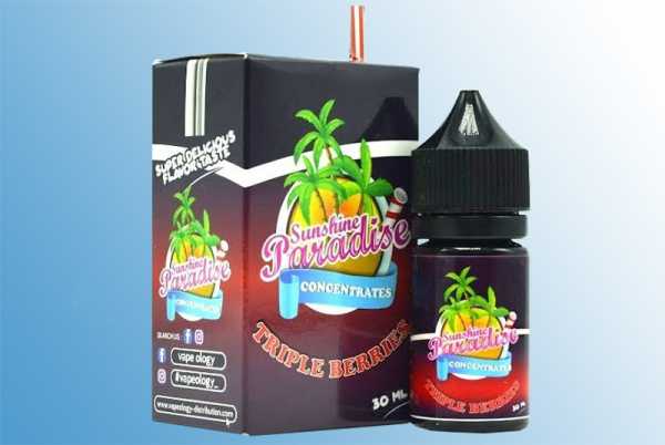 Triple Berries 30ml Sunshine Paradise Aroma Fruchtmix aus Erdbeere, Himbeere und Brombeere