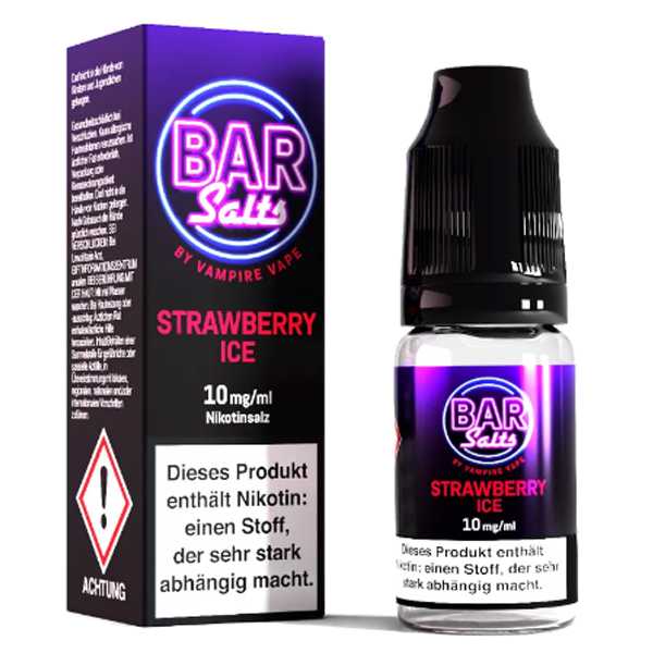 Strawberry Ice Bar Salts Vampire Vape Liquid 10ml (eisgekühlter Erdbeer Geschmack)