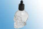 60 ml Totenkopf Glasflasche Skull mit Pipette