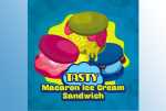 Big Mouth Tasty Macaron Ice Cream Sandwich Aroma Karamelleis zwischen Vanille Keks